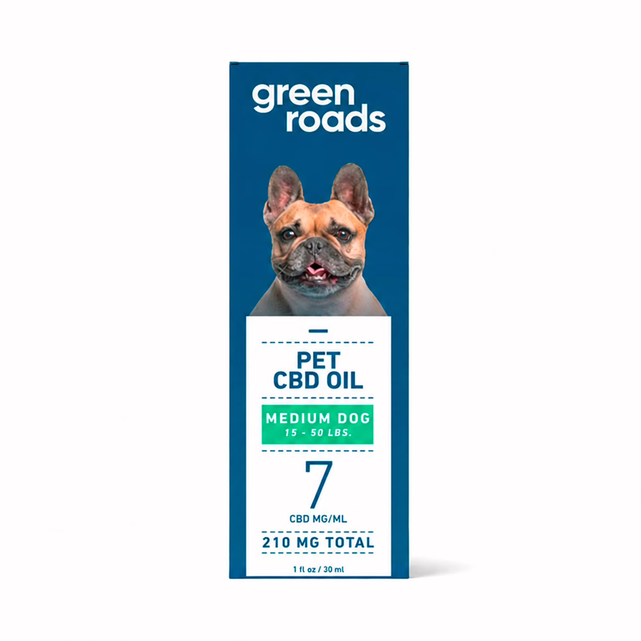 Green Roads, Pet CBD Oil Drops Medium Dog, Broad Spectrum THC-Free, 1fl oz, 210mg CBD