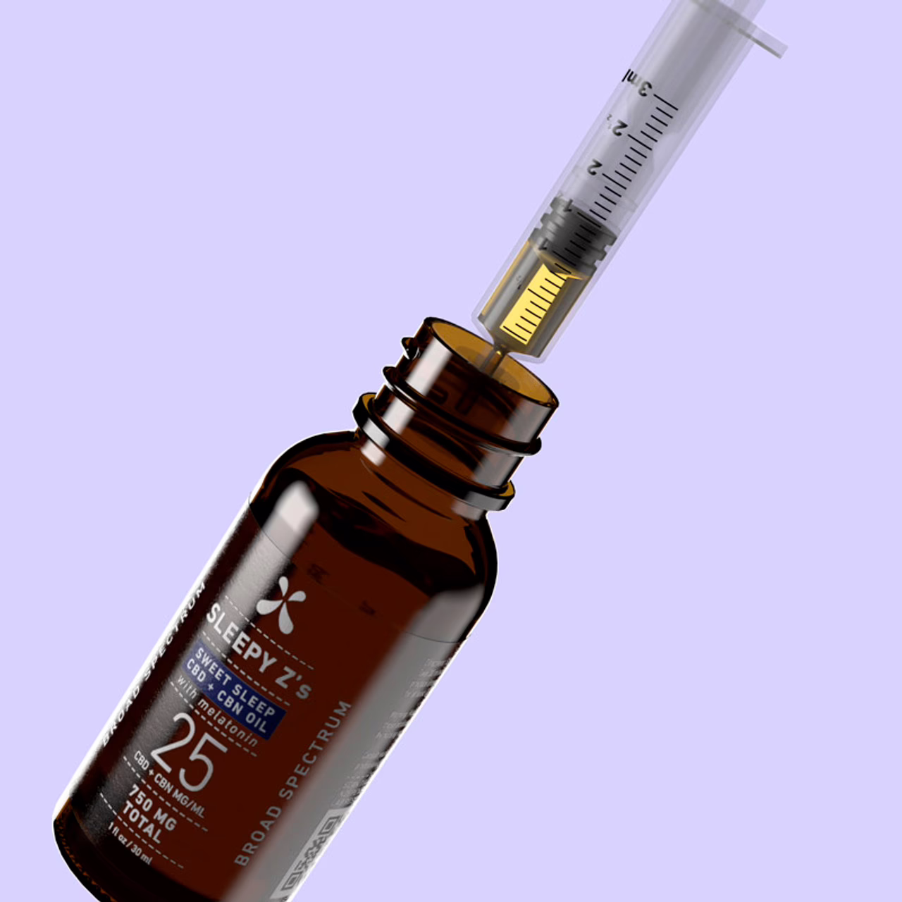 Green Roads, Sweet Sleep CBD+CBN Oil 25mg, Broad Spectrum THC-Free, 1fl oz, 750mg CBD+CBN