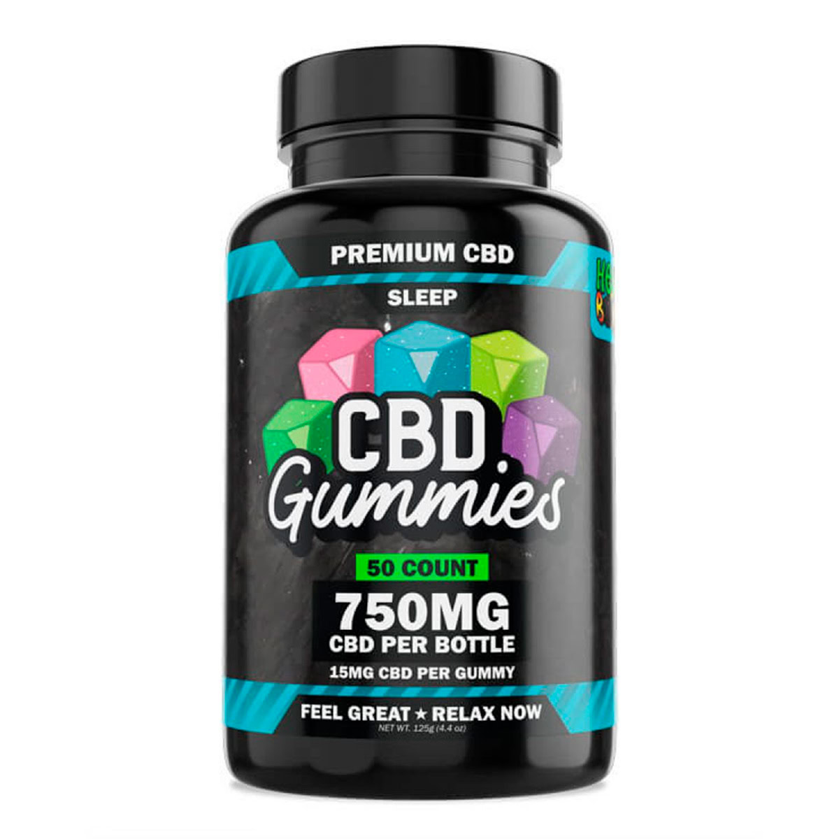 Hemp Bombs, CBD Sleep Gummies with Melatonin, Isolate THC-Free, 50ct, 750mg CBD