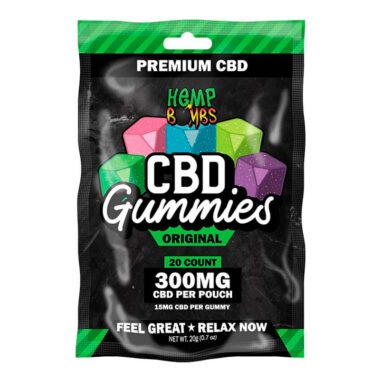 Hemp Bombs, Original CBD Gummies, Isolate THC-Free, 20ct, 300mg CBD