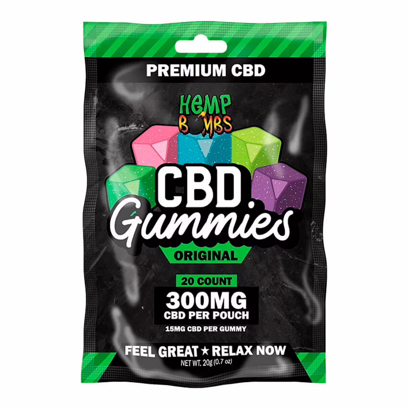 Hemp Bombs, Original CBD Gummies, Isolate THC-Free, 20ct, 300mg CBD Hemp Bombs, Original CBD Gummies, Isolate THC-Free, 20ct, 300mg CBD