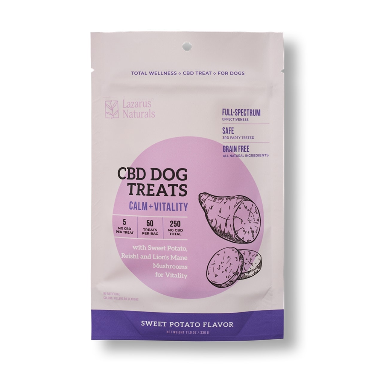 Lazarus Naturals, CBD Dog Treats Calm and Vitality, Full Spectrum, 9