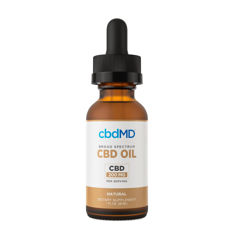 cbdMD, CBD Oil Tincture, Broad Spectrum THC-Free, Natural Flavor, 1fl oz, 6000mg CBD