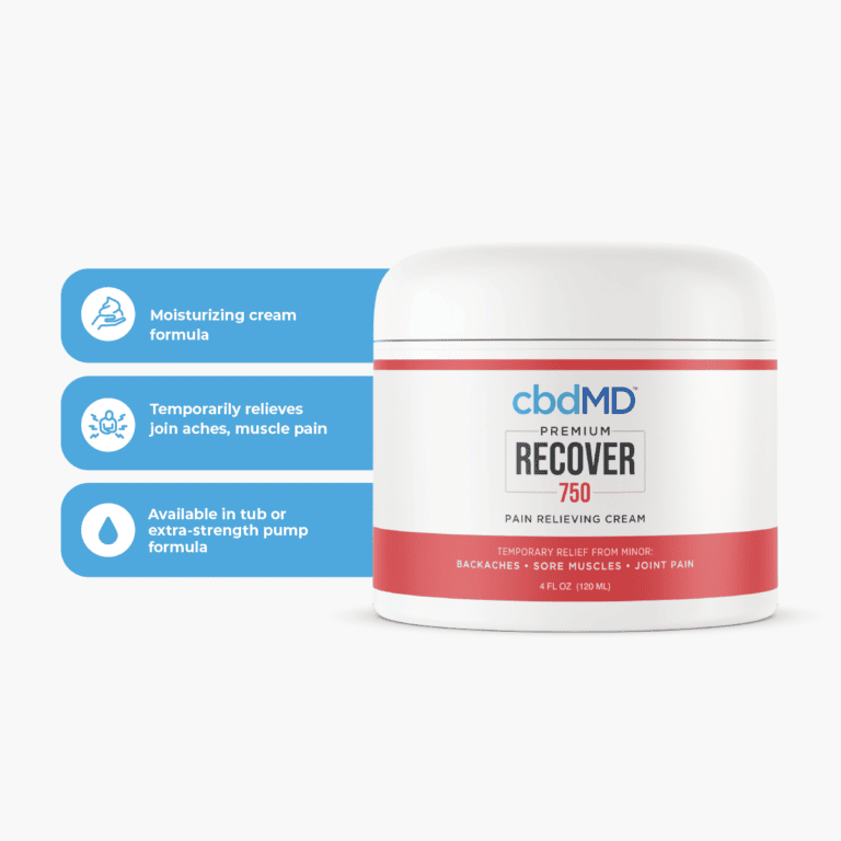 cbdMD, CBD Recover Tub, Broad Spectrum THCFree, 4oz, 750mg CBD CBD