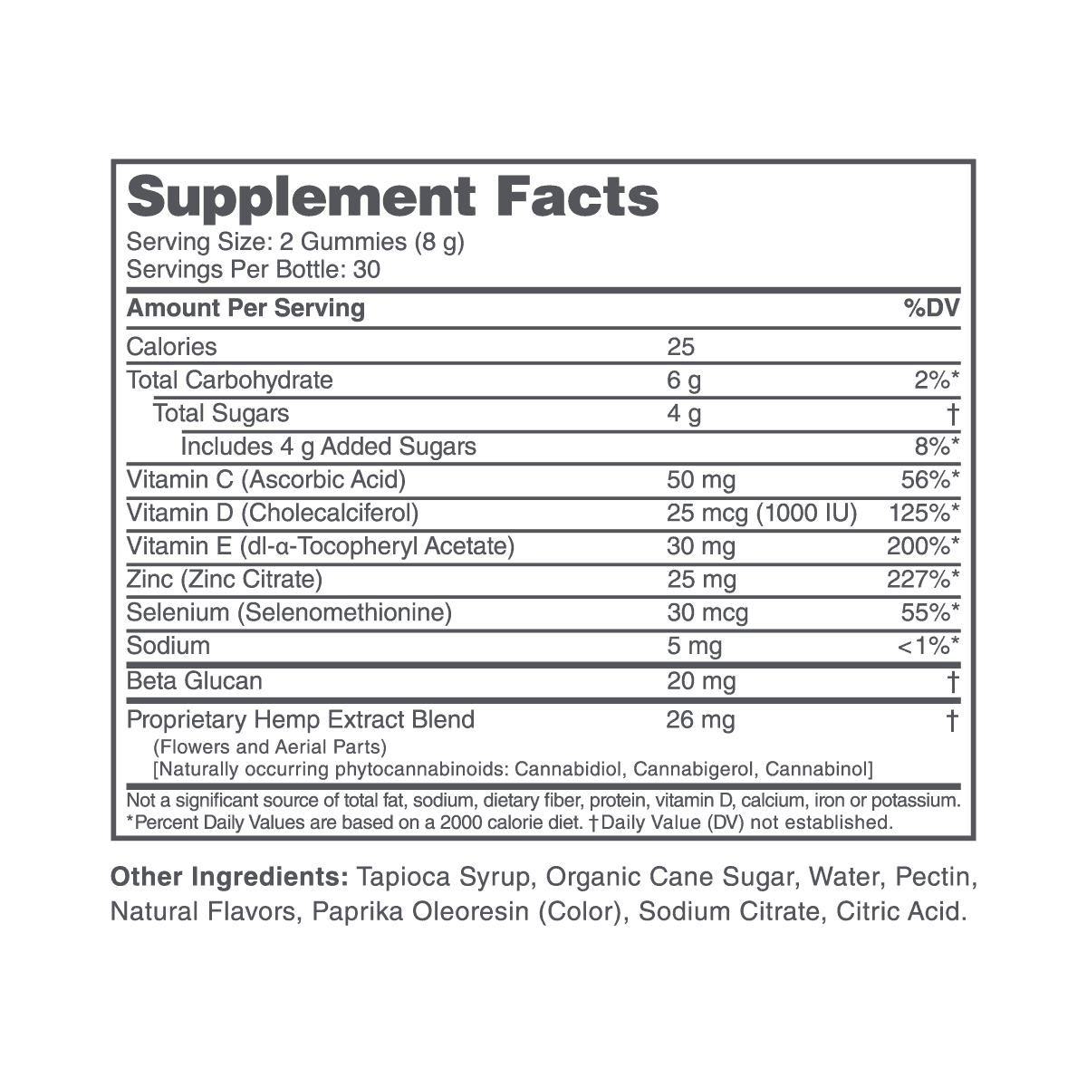 cbdMD, CBD Immune Boost Gummies with Vitamin C, Broad Spectrum THC-Free, 60ct, 750mg CBD