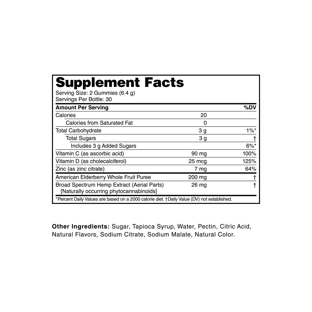 cbdMD, CBD Immune Boost Gummies with Vitamin C, Broad Spectrum THC-Free, 60ct, 750mg CBD