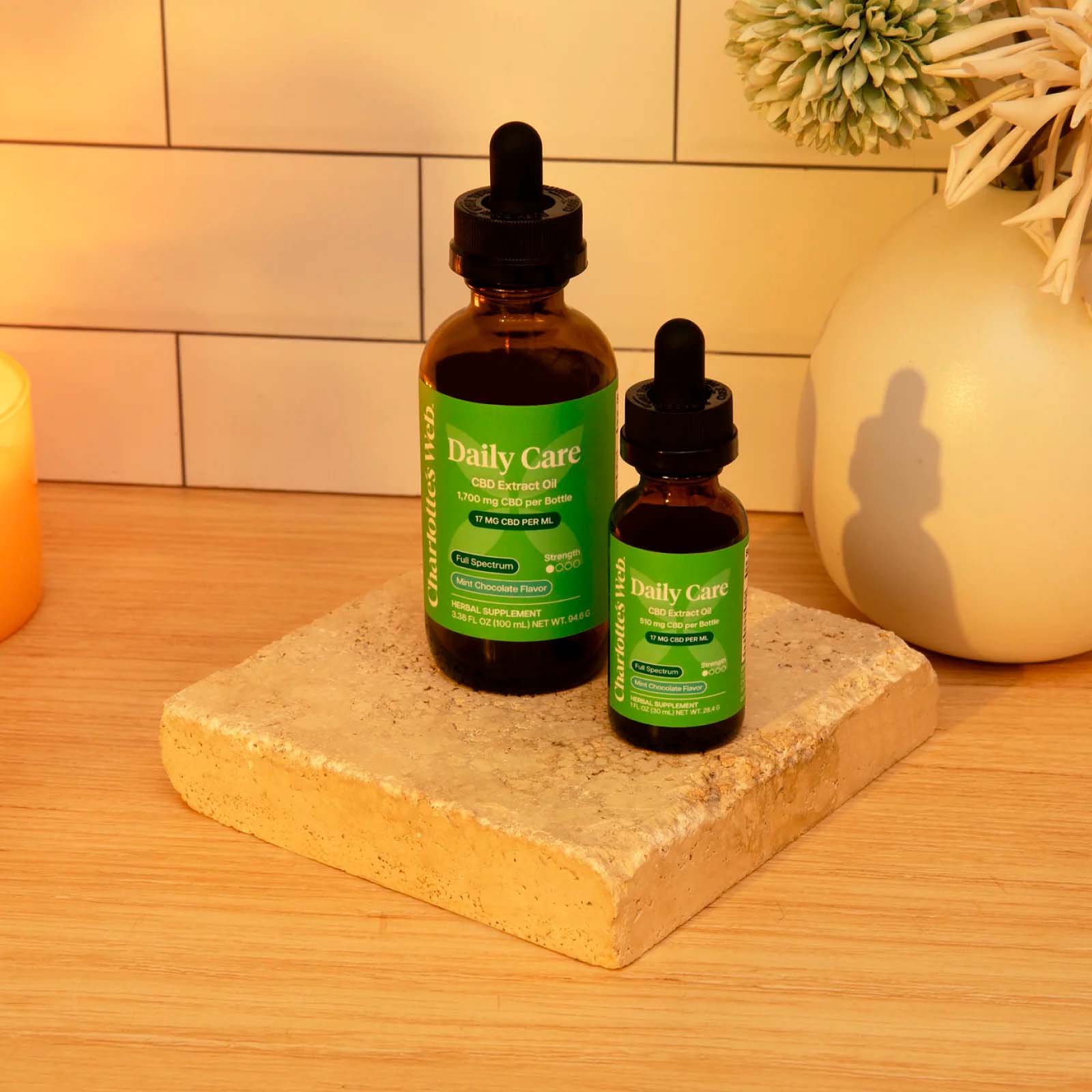 Charlotte’s Web, CBD Oil 17mg, Mint Chocolate, Full Spectrum, 1fl oz, 510mg CBD
