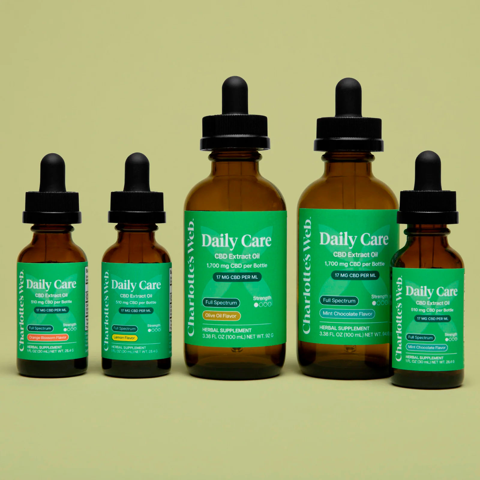 Charlotte’s Web, CBD Oil 17mg, Mint Chocolate, Full Spectrum, 1fl oz, 510mg CBD