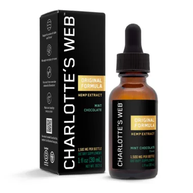 Charlotte's Web, Original Formula CBD Oil 50mg, Mint Chocolate, Full Spectrum, 1fl oz, 1500mg CBD