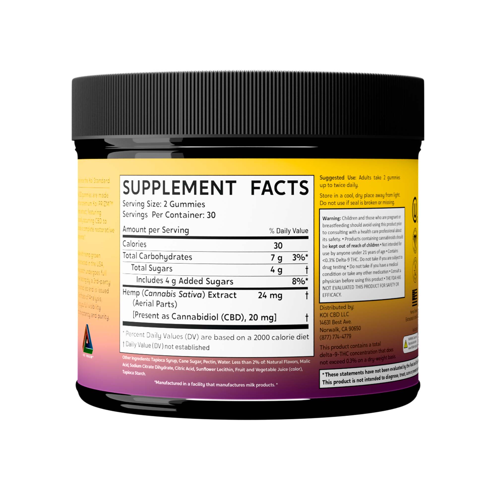 Koi CBD, CBD Gummies, Anytime Balance, Broad Spectrum, Berry Lemonade, 60ct, 600mg CBD