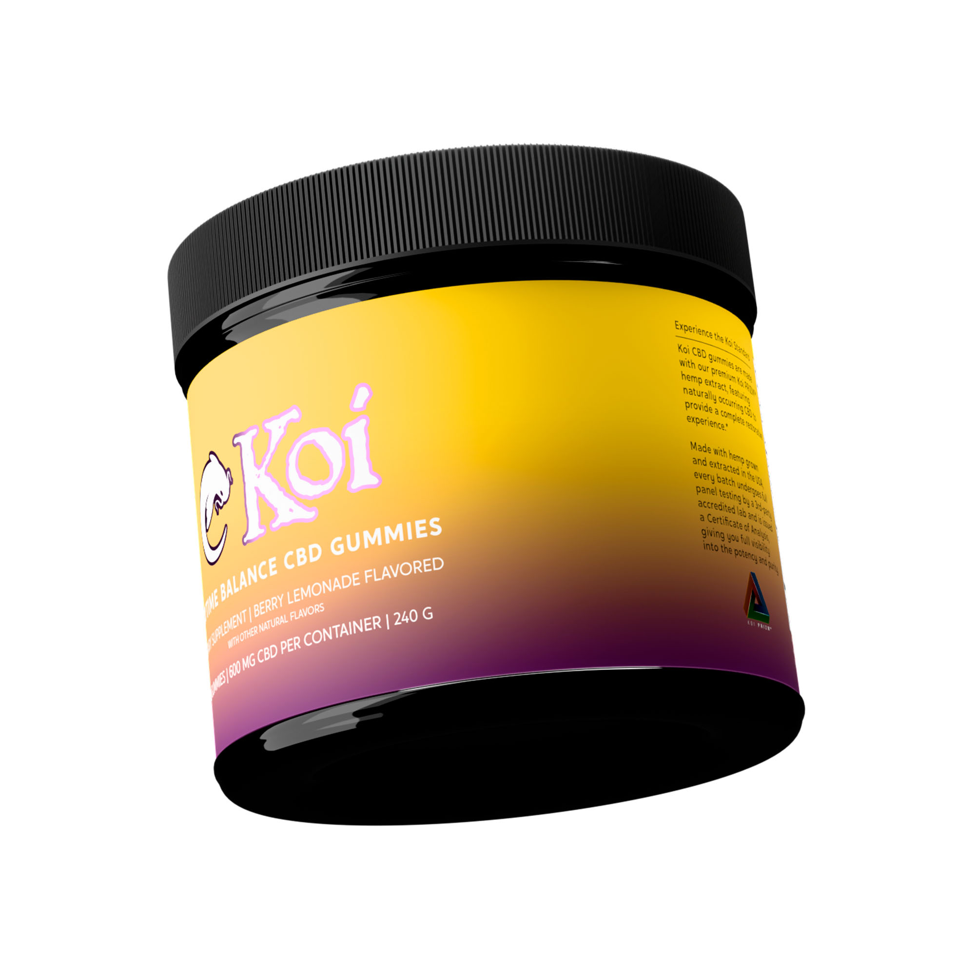Koi CBD, CBD Gummies, Anytime Balance, Broad Spectrum, Berry Lemonade, 60ct, 600mg CBD