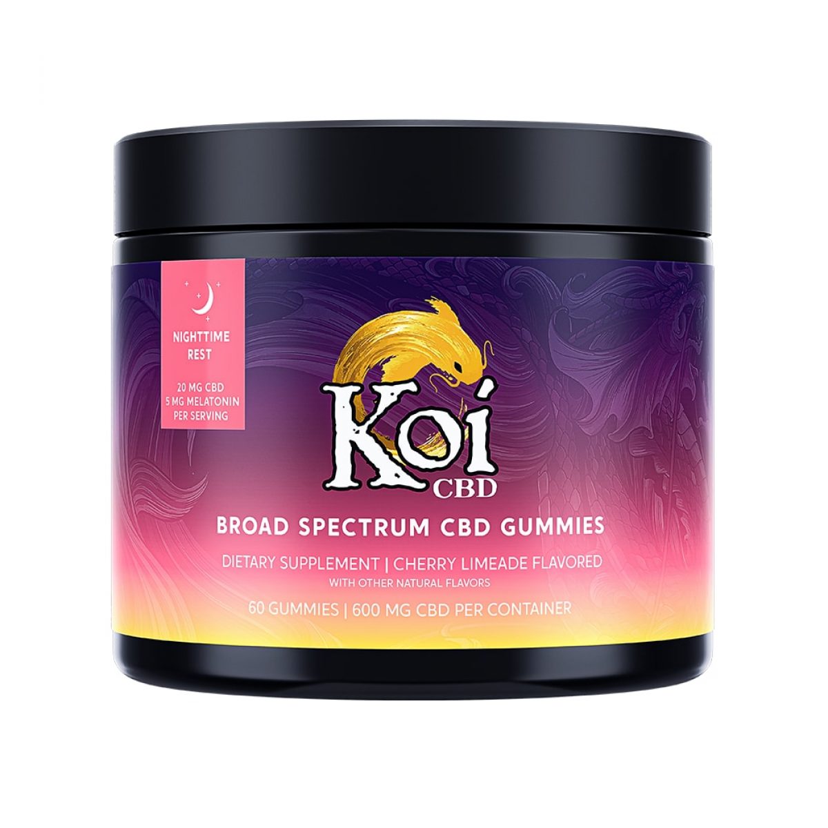 Koi CBD, CBD Gummies, Nighttime Rest, Broad Spectrum, Cherry Limeade ...