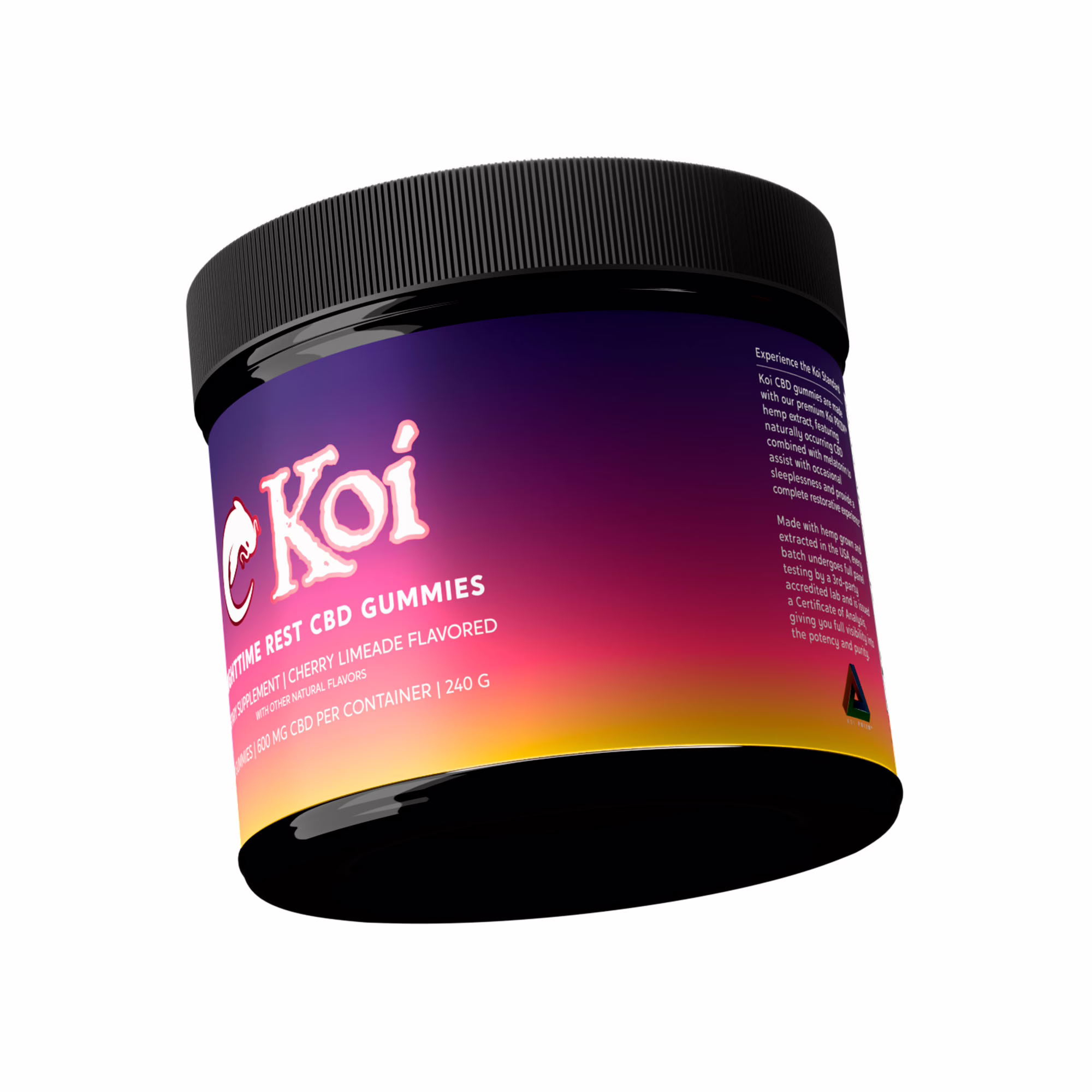 Koi CBD, CBD Gummies, Nighttime Rest, Broad Spectrum, Cherry Limeade, 60ct, 600mg CBD