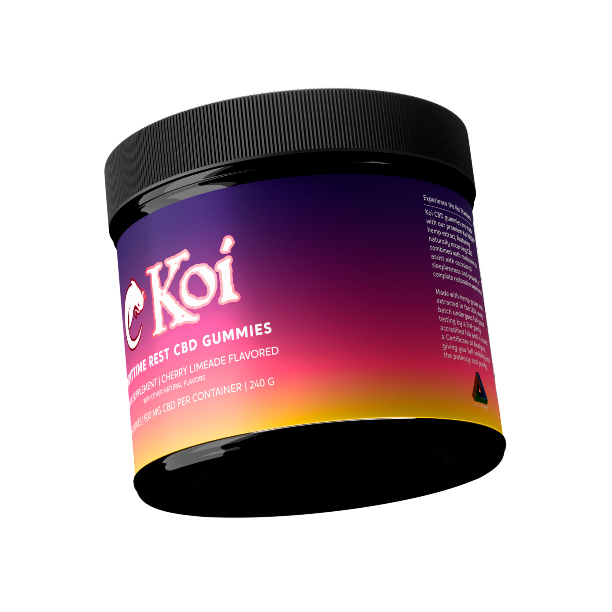 Koi CBD, CBD Gummies, Nighttime Rest, Broad Spectrum, Cherry Limeade, 60ct, 600mg CBD