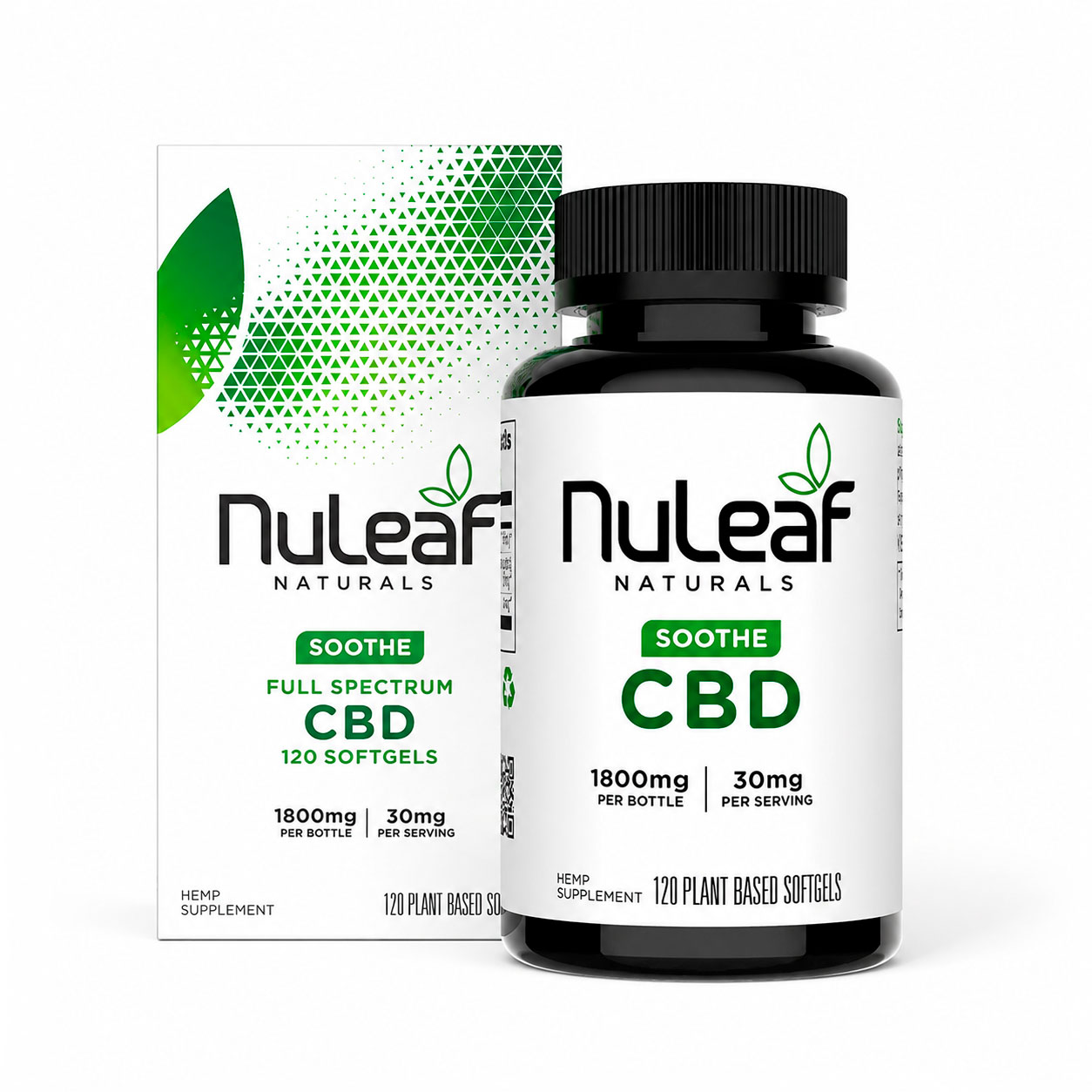 NuLeaf Naturals, CBD Softgels, Full Spectrum, 120ct, 1800mg CBD