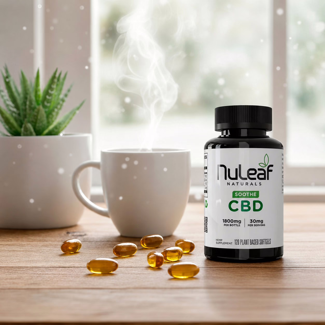 NuLeaf Naturals, CBD Softgels, Full Spectrum, 120ct, 1800mg CBD