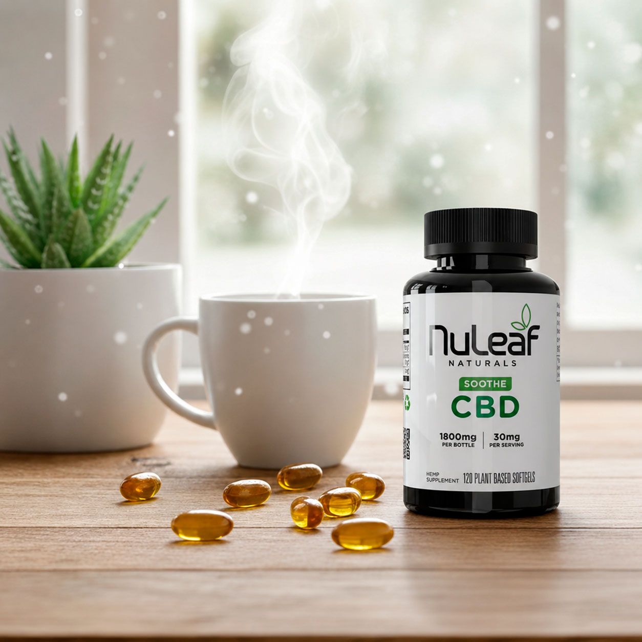 NuLeaf Naturals, CBD Softgels, Full Spectrum, 120ct, 1800mg CBD