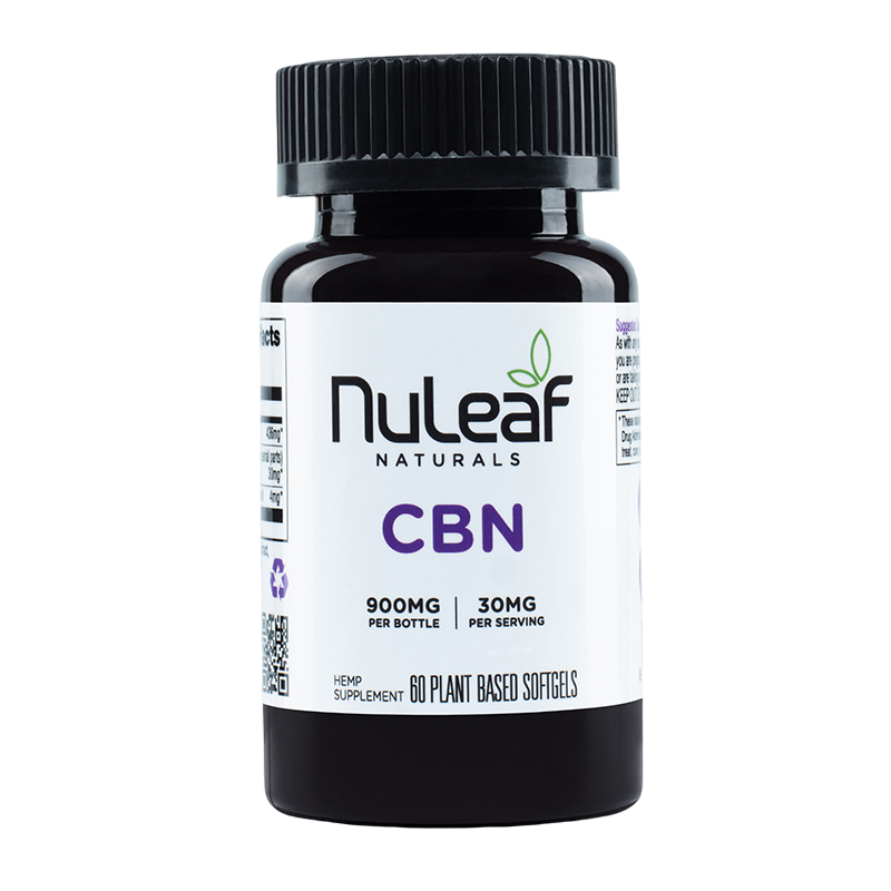 NuLeaf Naturals, CBN Capsules, Full Spectrum, 60 Softgels, 900mg CBN