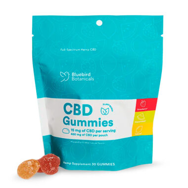 Bluebird Botanicals, CBD Gummies, Fruit Mix, Full Spectrum, 30ct, 450mg CBD