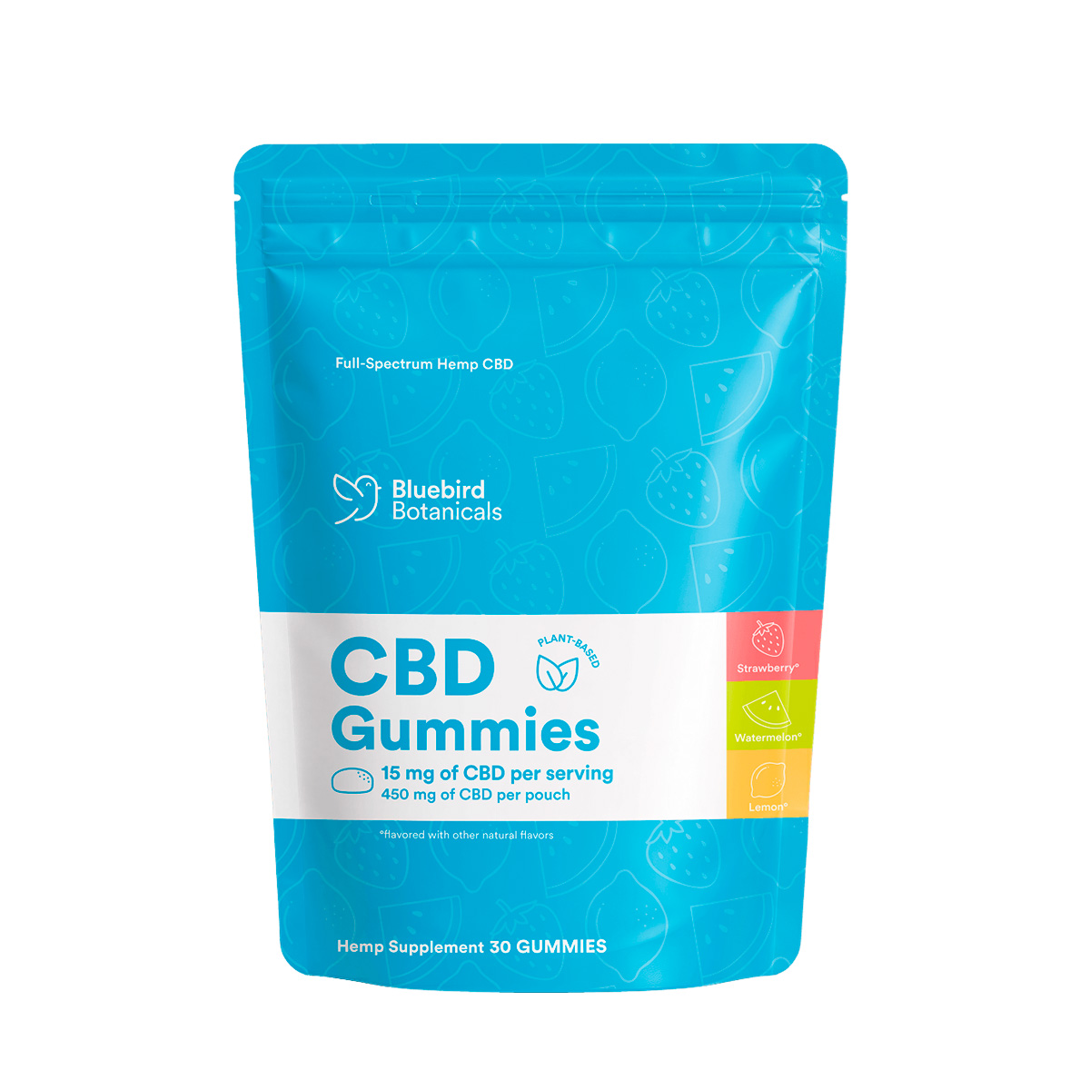 Bluebird Botanicals, CBD Gummies, Fruit Mix, Full Spectrum, 30ct, 450mg CBD Bluebird Botanicals, CBD Gummies, Fruit Mix, Full Spectrum, 30ct, 450mg CBD