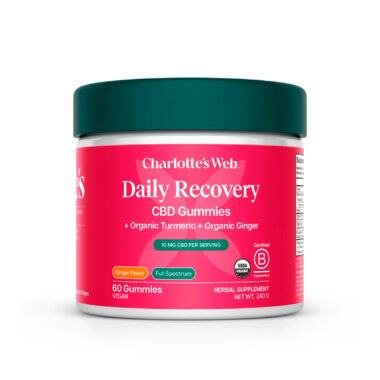 Charlotte's Web, 10mg CBD Gummies: Recovery, Full Spectrum, Ginger, 60ct, 300mg CBD