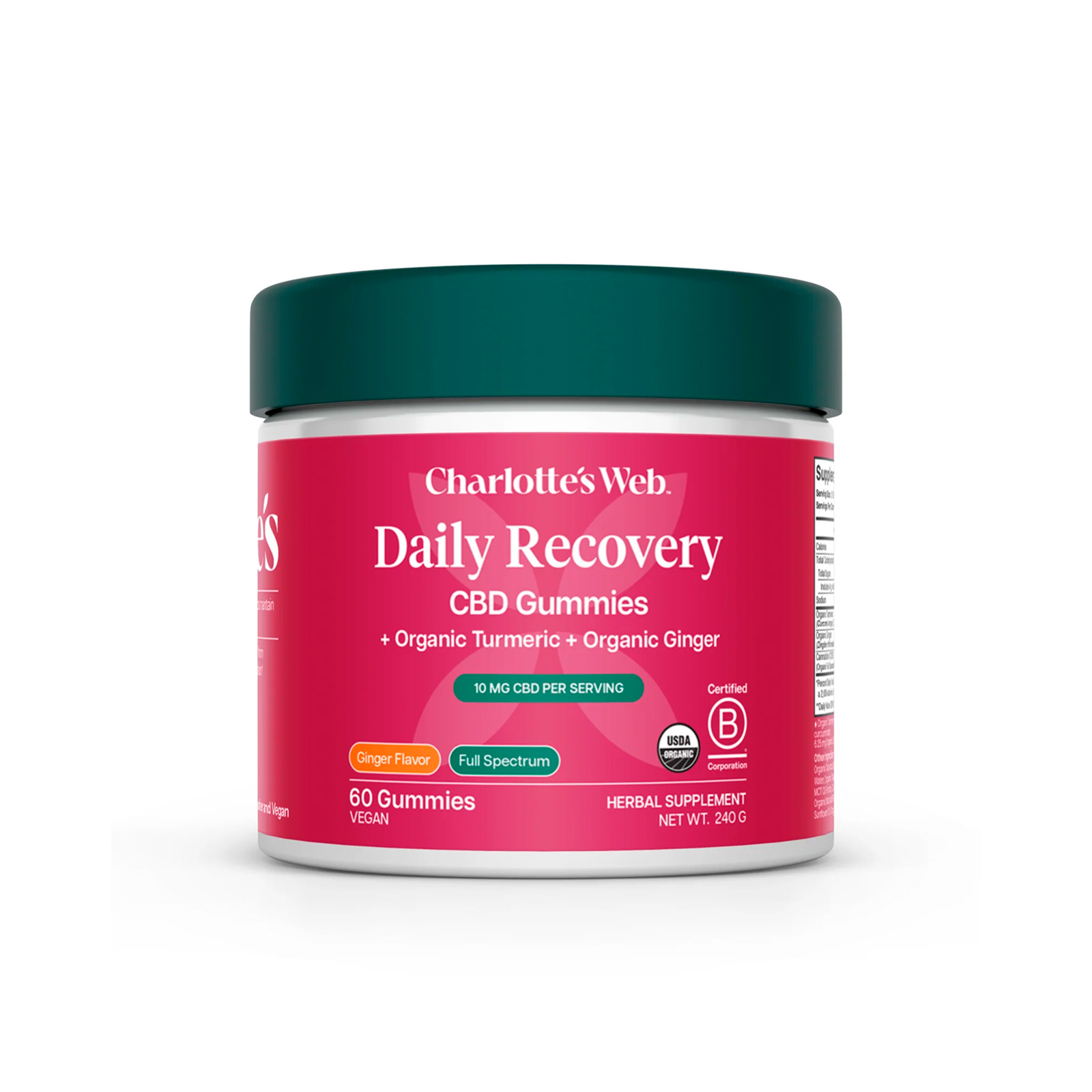 Charlotte's Web, 10mg CBD Gummies Recovery, Full Spectrum, Ginger, 60ct, 300mg CBD Charlotte's Web, 10mg CBD Gummies Recovery, Full Spectrum, Ginger, 60ct, 300mg CBD