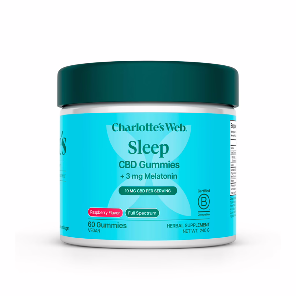Charlotte's Web, 10mg CBD Gummies: Sleep, Full Spectrum, Raspberry, 60ct, 300mg CBD