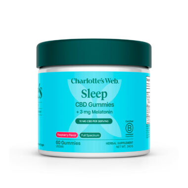 Charlotte's Web, 10mg CBD Gummies: Sleep, Full Spectrum, Raspberry, 60ct, 300mg CBD