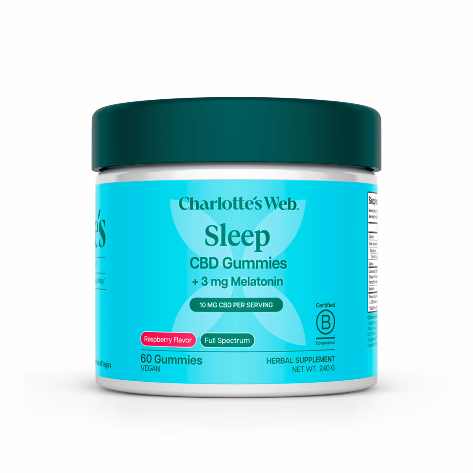 Charlotte’s Web, 10mg CBD Gummies Sleep, Full Spectrum, Raspberry, 60ct, 300mg CBD 1 Charlotte's Web, 10mg CBD Gummies: Sleep, Full Spectrum, Raspberry, 60ct, 300mg CBD
