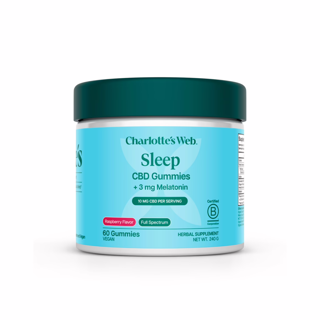 Charlotte's Web, 10mg CBD Gummies Sleep, Full Spectrum, Raspberry, 60ct, 300mg CBD