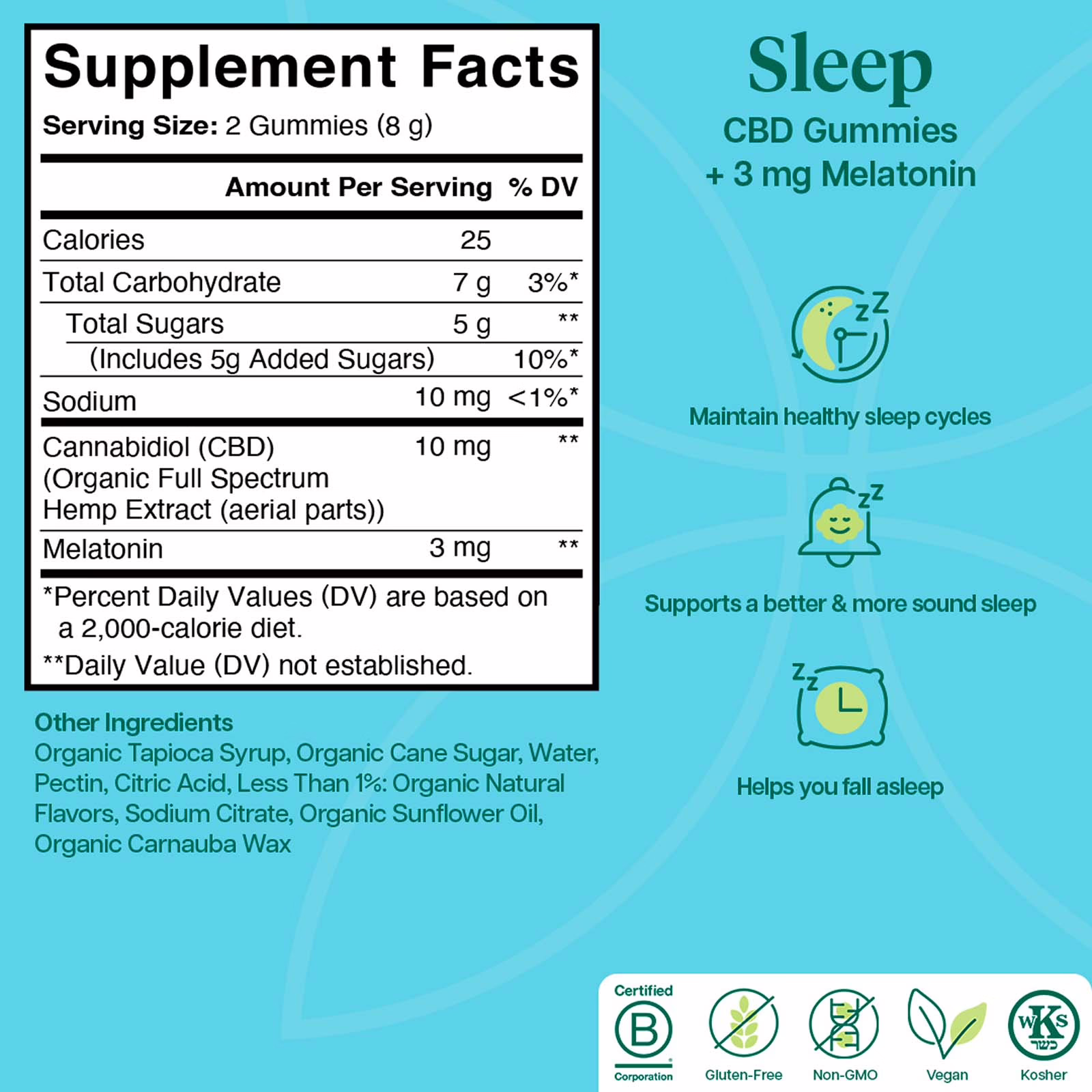 Charlotte's Web, 10mg CBD Gummies Sleep, Full Spectrum, Raspberry, 60ct, 300mg CBD