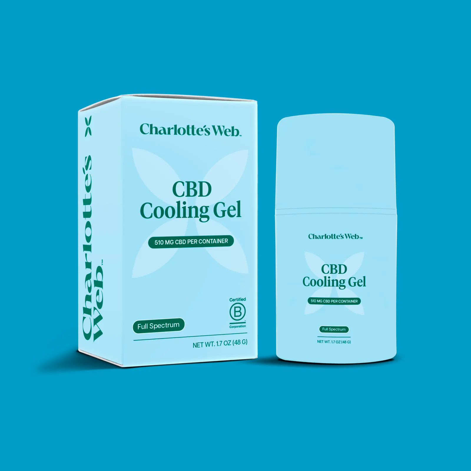 Charlotte’s Web, CBD Cooling Gel, Full Spectrum, 1.7oz, 510mg CBD