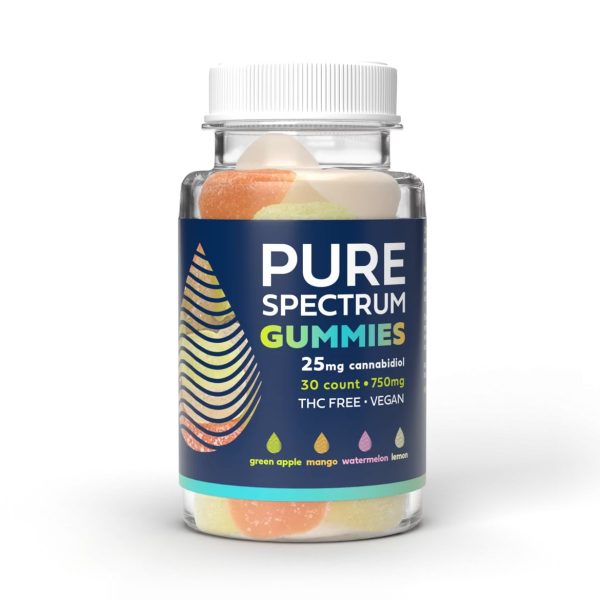 Pure Spectrum, CBD Gummies, Broad Spectrum THC-Free, 30ct, 750mg of CBD