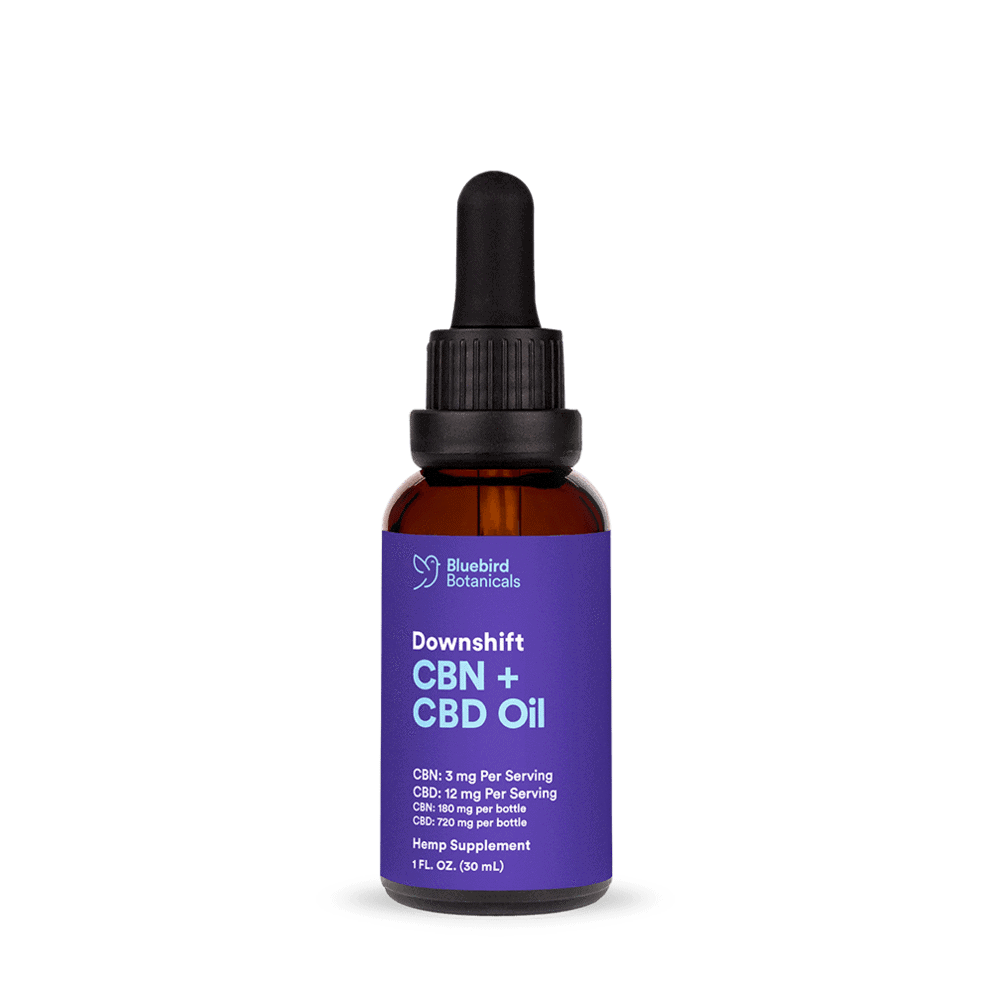 Bluebird Botanicals, Downshift CBN + CBD Oil, Full Spectrum, 1oz 