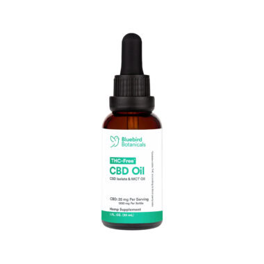 Bluebird Botanicals, THC Free CBD Oil 25mg, Isolate, Natural Flavor, 1fl oz, 1500mg CBD