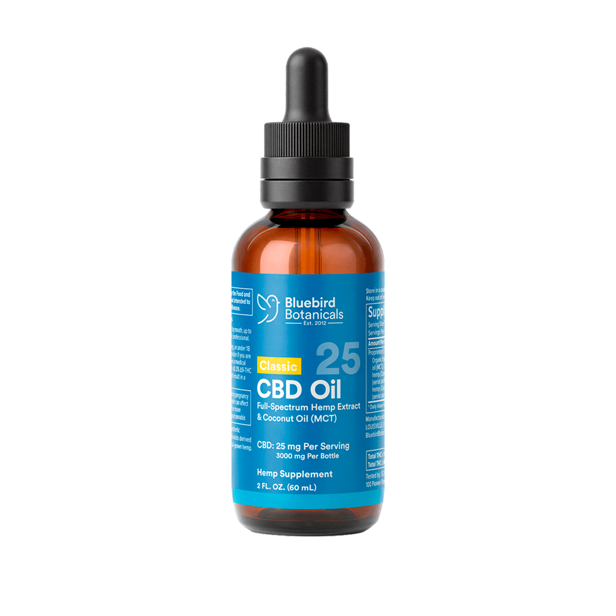 Bluebird Botanicals, Extra Strength Classic CBD Oil 25mg, Full Spectrum, 2fl oz, 3000mg CBD Bluebird Botanicals, Extra Strength Classic CBD Oil 25mg, Full Spectrum, 2fl oz, 3000mg CBD