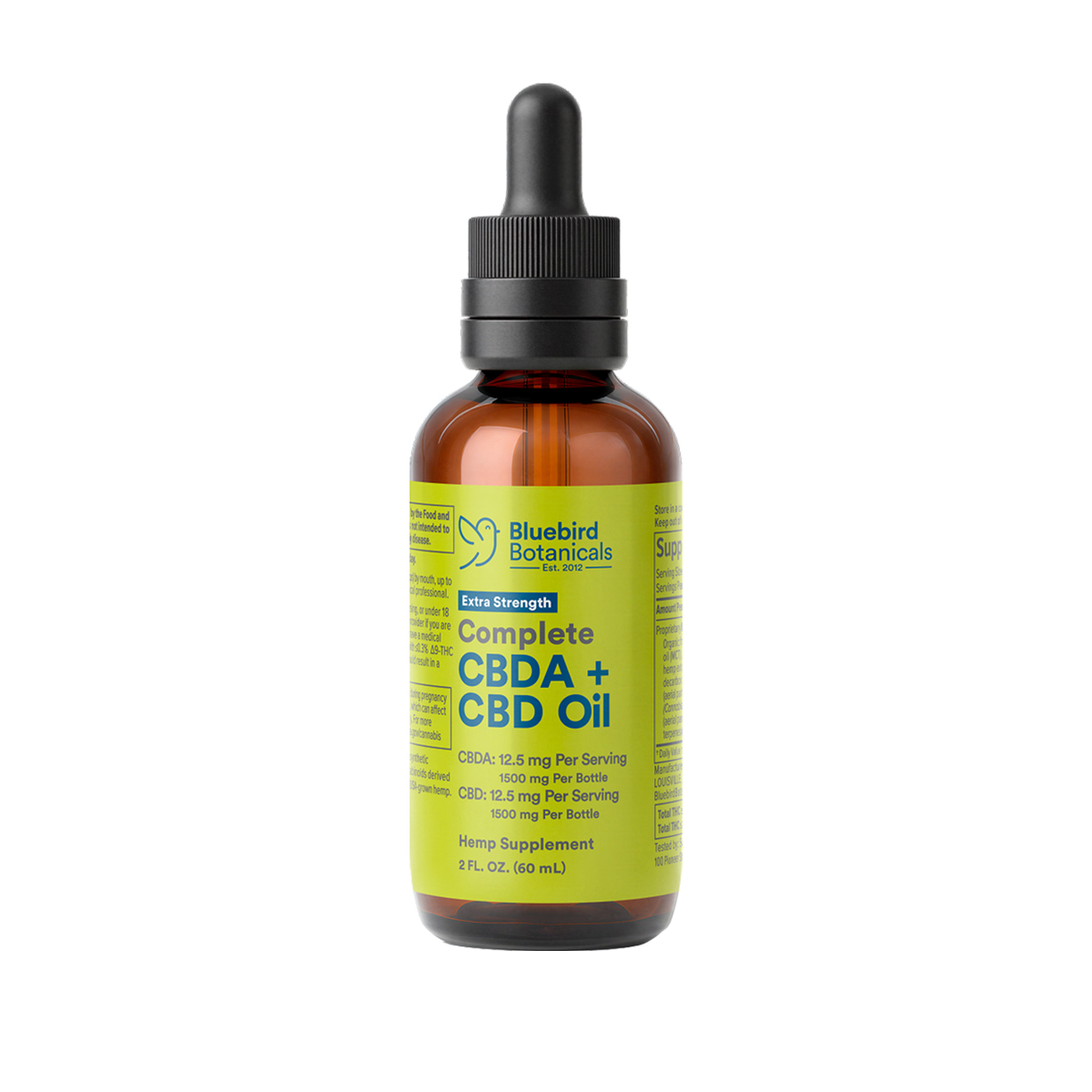 Bluebird Botanicals, Extra Strength Complete CBD + CBDA Oil 25mg, Full Spectrum, 2fl oz, 1500mg CBDA + 1500mg CBD Bluebird Botanicals, Extra Strength Complete CBD + CBDA Oil 25mg, Full Spectrum, 2fl oz, 1500mg CBDA + 1500mg CBD