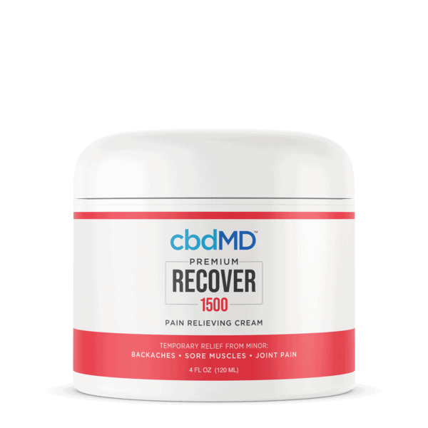 cbdMD, CBD Recover Tub, Broad Spectrum THC-Free, 4oz, 1500mg CBD