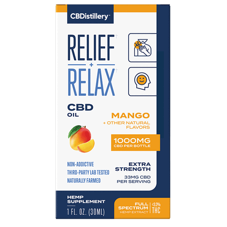CBDistillery, CBD Oil, Full Spectrum, Mango Flavor, 1oz, 1000mg of CBD 1
