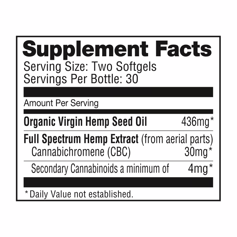 NuLeaf Naturals, CBC Capsules, Full Spectrum, 60 Softgels, 900mg CBC
