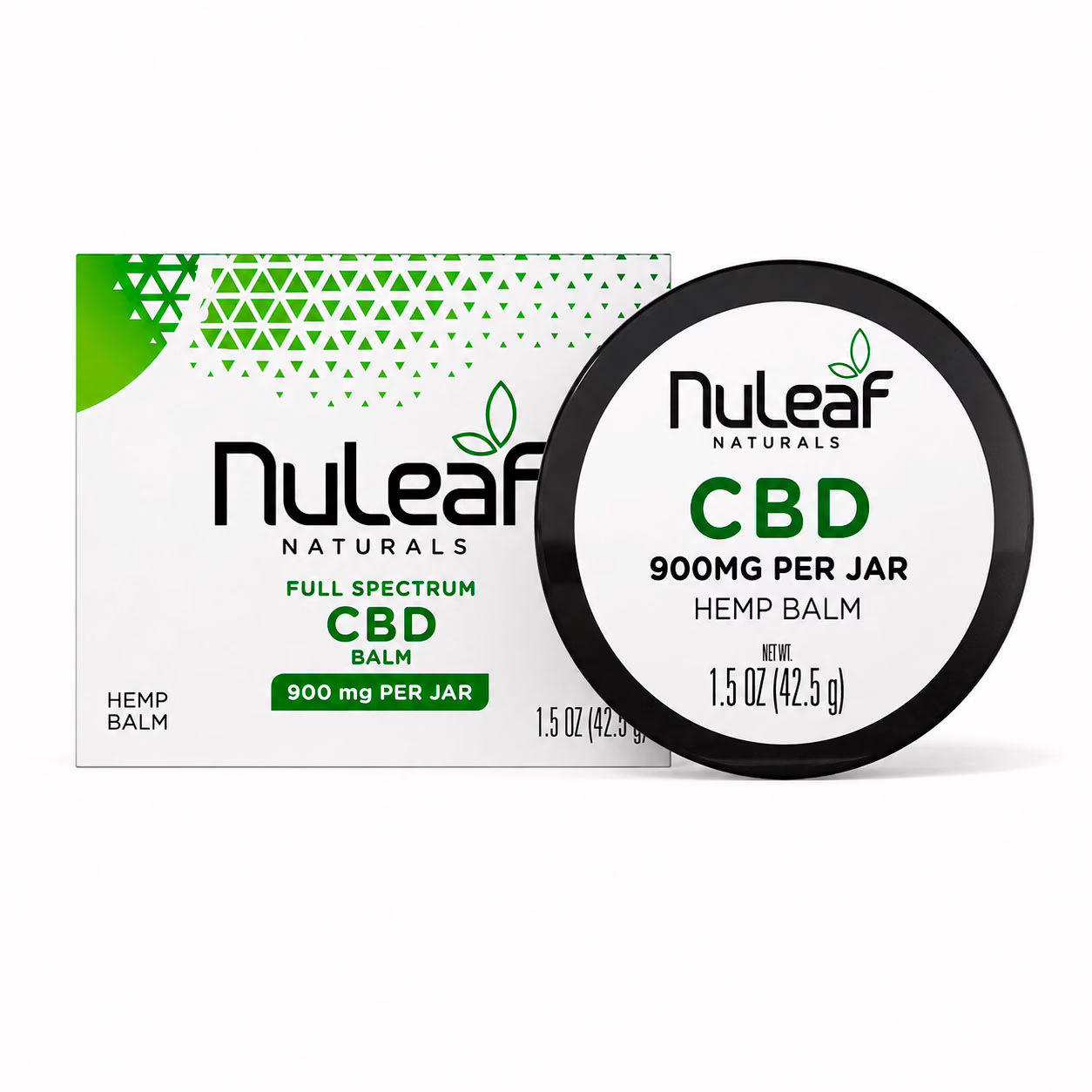 NuLeaf Naturals, CBD Balm, Full Spectrum, 1.5oz, 900mg CBD