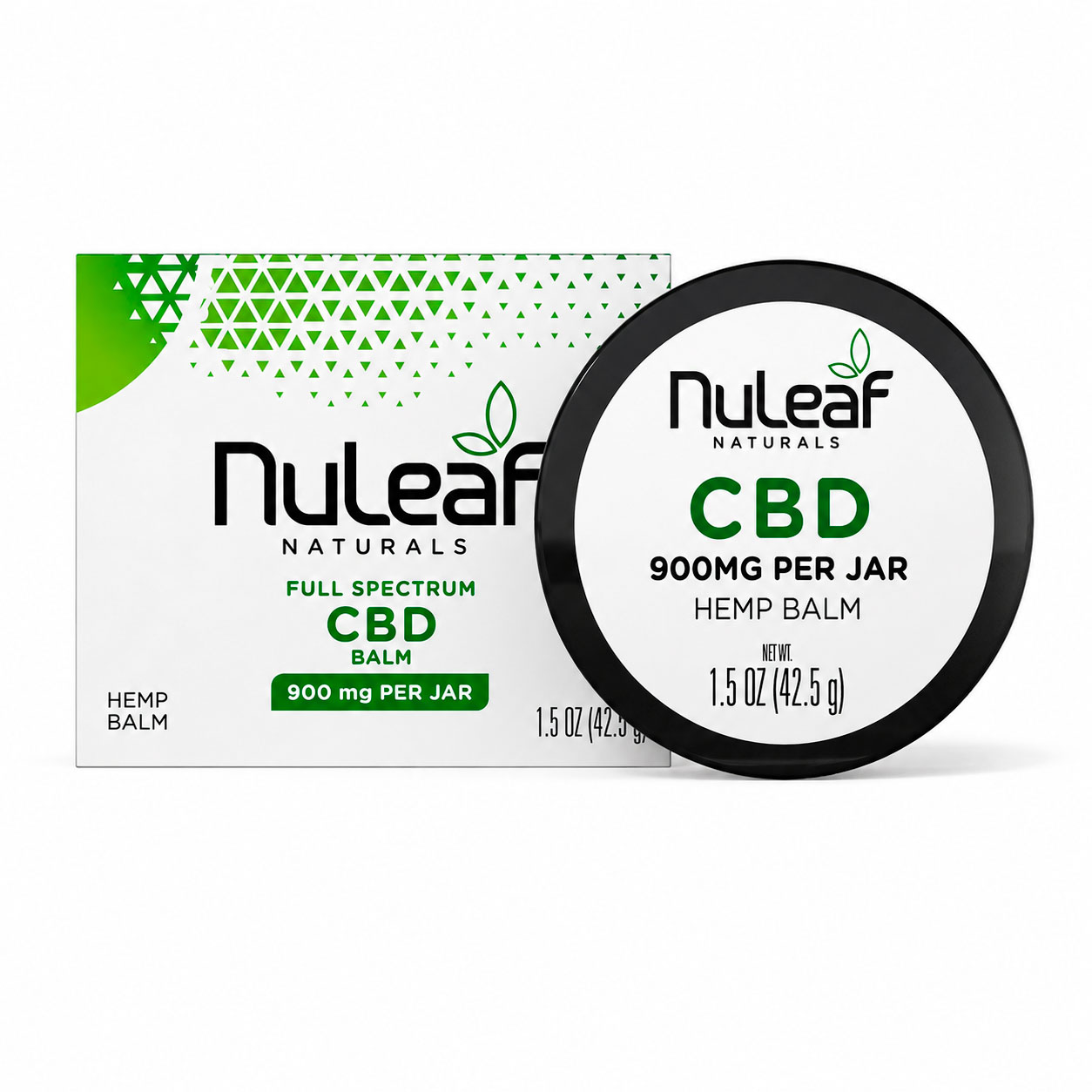 NuLeaf Naturals, CBD Balm, Full Spectrum, 1.5oz, 900mg CBD