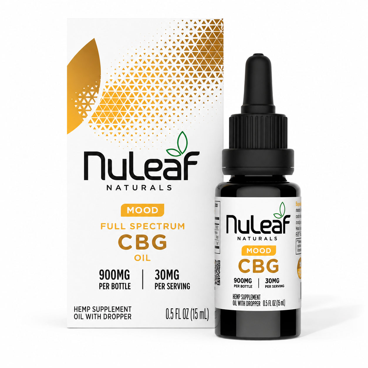 NuLeaf Naturals, CBG Oil, Full Spectrum, .5fl oz, 900mg CBG