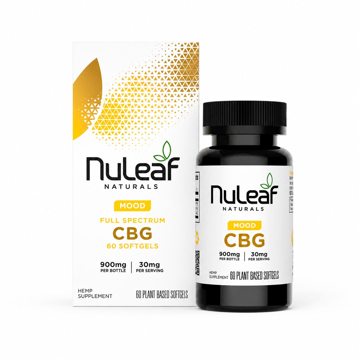 NuLeaf Naturals, CBG Softgels, Full Spectrum, 60ct, 900mg CBG