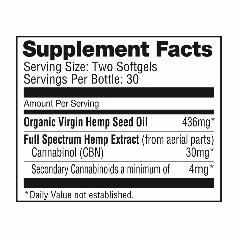NuLeaf Naturals, CBN Capsules, Full Spectrum, 60 Softgels, 900mg CBN