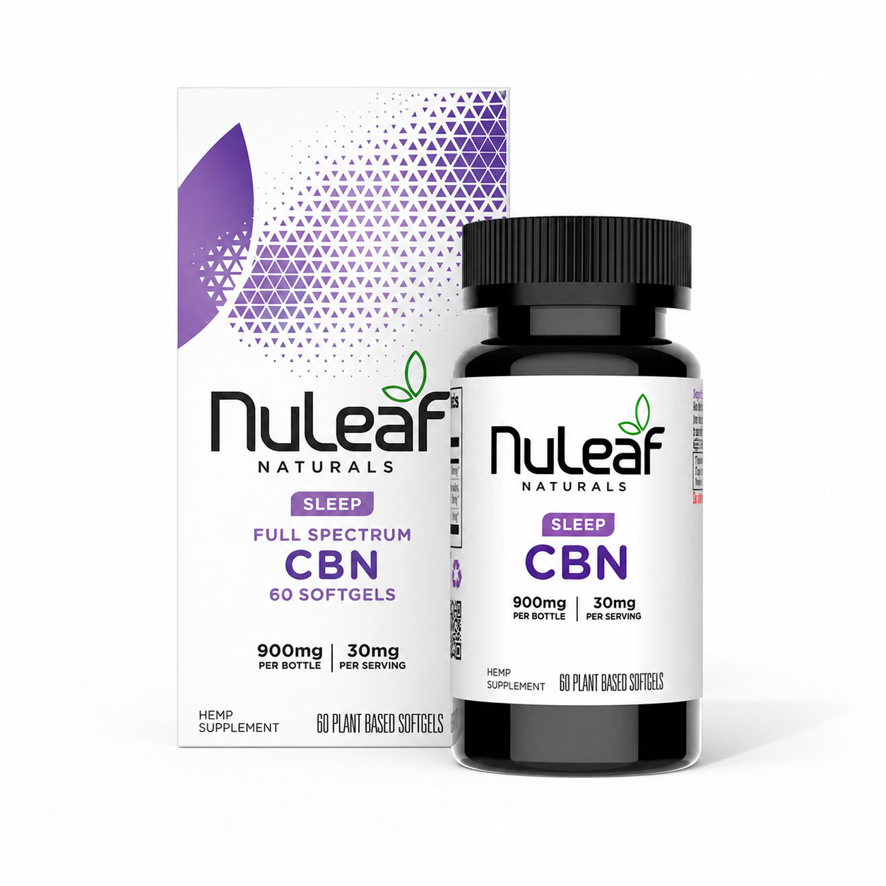NuLeaf Naturals, CBN Softgels, Full Spectrum, 60ct, 900mg CBN