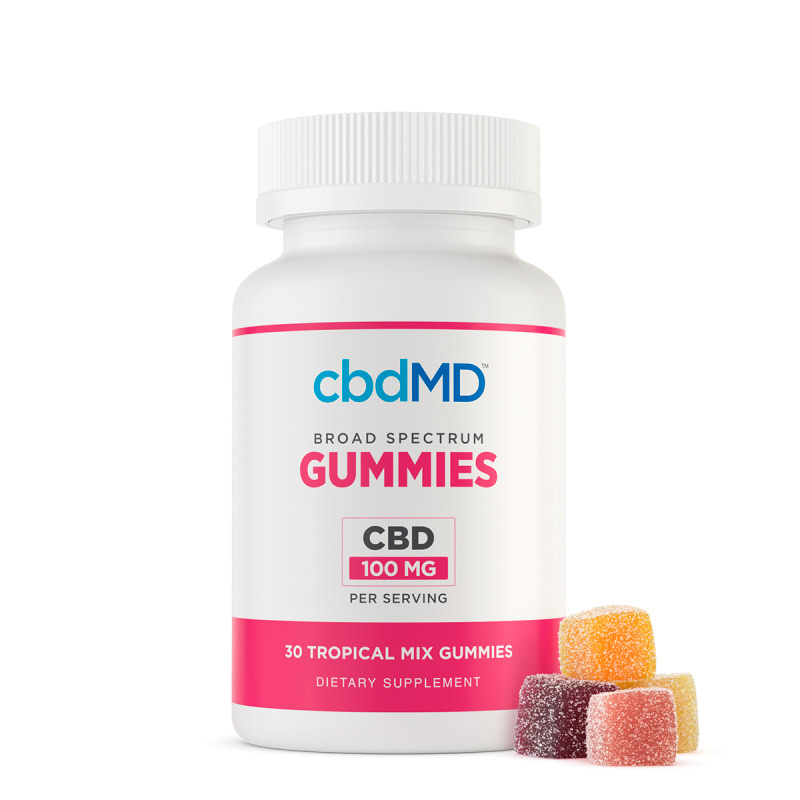 cbdMD, CBD Gummies, Broad Spectrum THC-Free, 30ct, 3000mg CBD