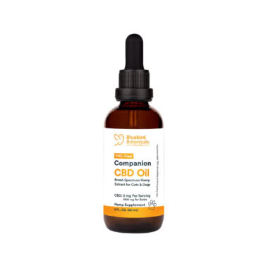 Bluebird Botanicals, Companion CBD Oil for Pets, Broad Spectrum THC-Free, 2fl oz, 1800mg CBD