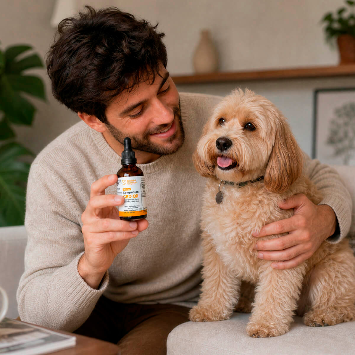 Bluebird Botanicals, Companion CBD Oil for Pets, Broad Spectrum THC-Free, 2fl oz, 1800mg CBD