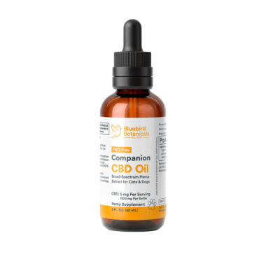 Bluebird Botanicals, Companion CBD Oil for Pets, Broad Spectrum THC-Free, 2fl oz, 1800mg CBD